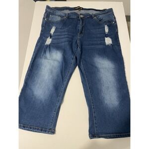 Woman's Diverso Denim Jeans Size 18W With Rips-very Stretchy